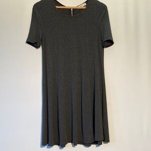 Abercrombie & Fitch Charcoal Short Sleeve Swing Mini Dress